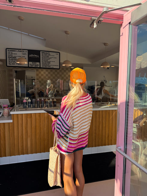 You're My Stripe Cardigan// Pink *RESTOCKED*